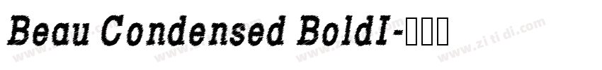 Beau Condensed BoldI字体转换